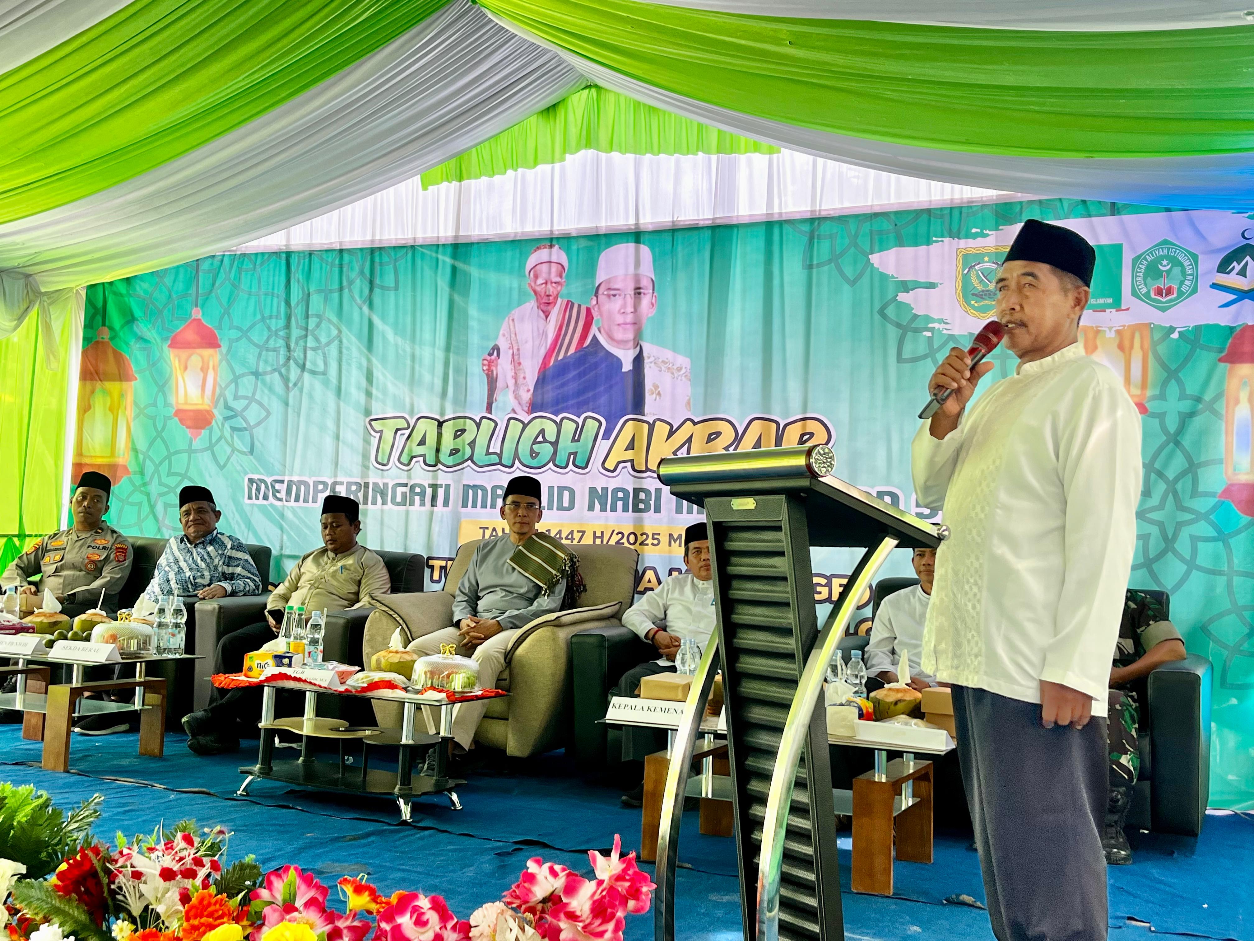 STIPK Hamzanwadi Dibangun, Tabligh Akbar Warnai Maulid Nabi di Labanan Jaya