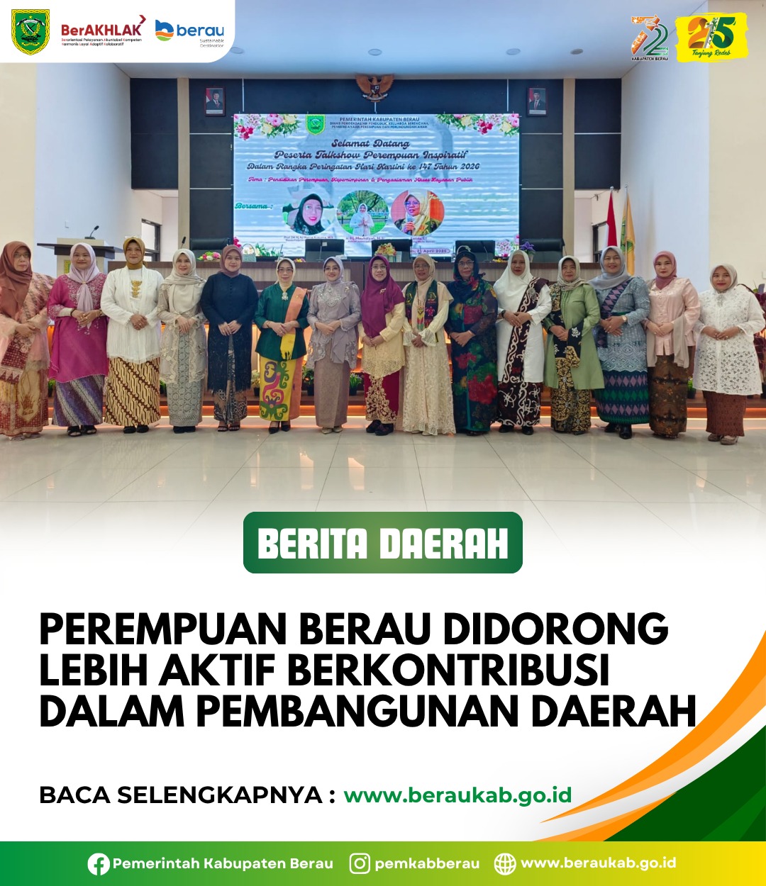 Perempuan Berau Didorong Lebih Aktif Berkontribusi dalam Pembangunan Daerah.