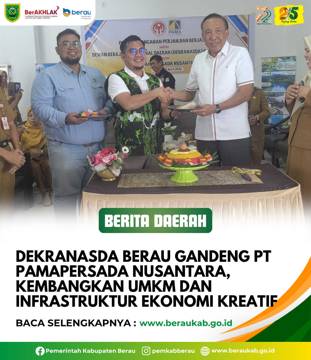 Dekranasda Berau Gandeng PT Pamapersada Nusantara, Kembangkan UMKM dan Infrastruktur Ekonomi Kreatif