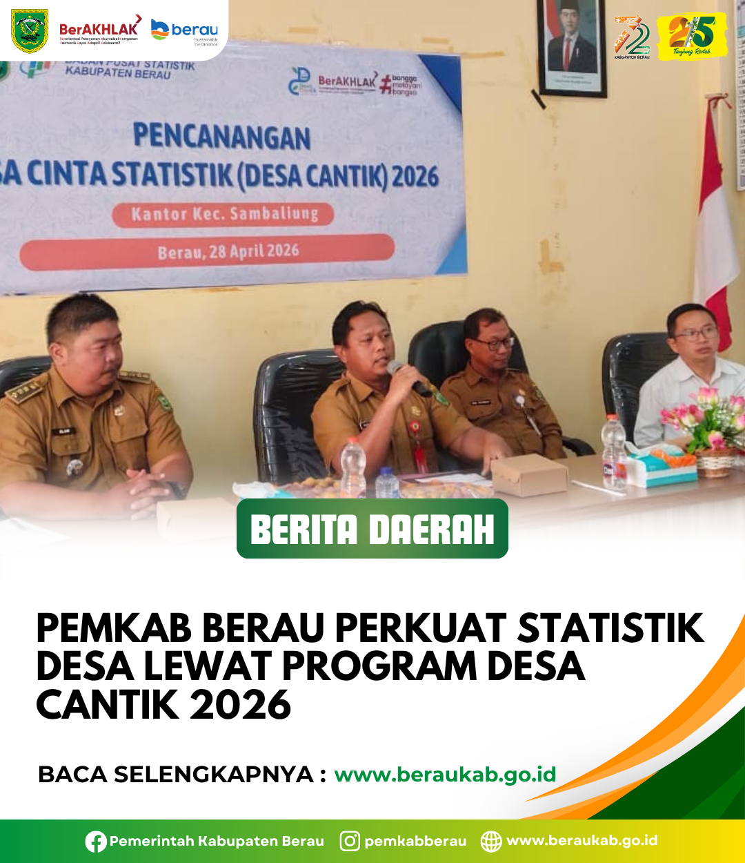 Pemkab Berau Perkuat Statistik Desa Lewat Program Desa Cantik 2026.