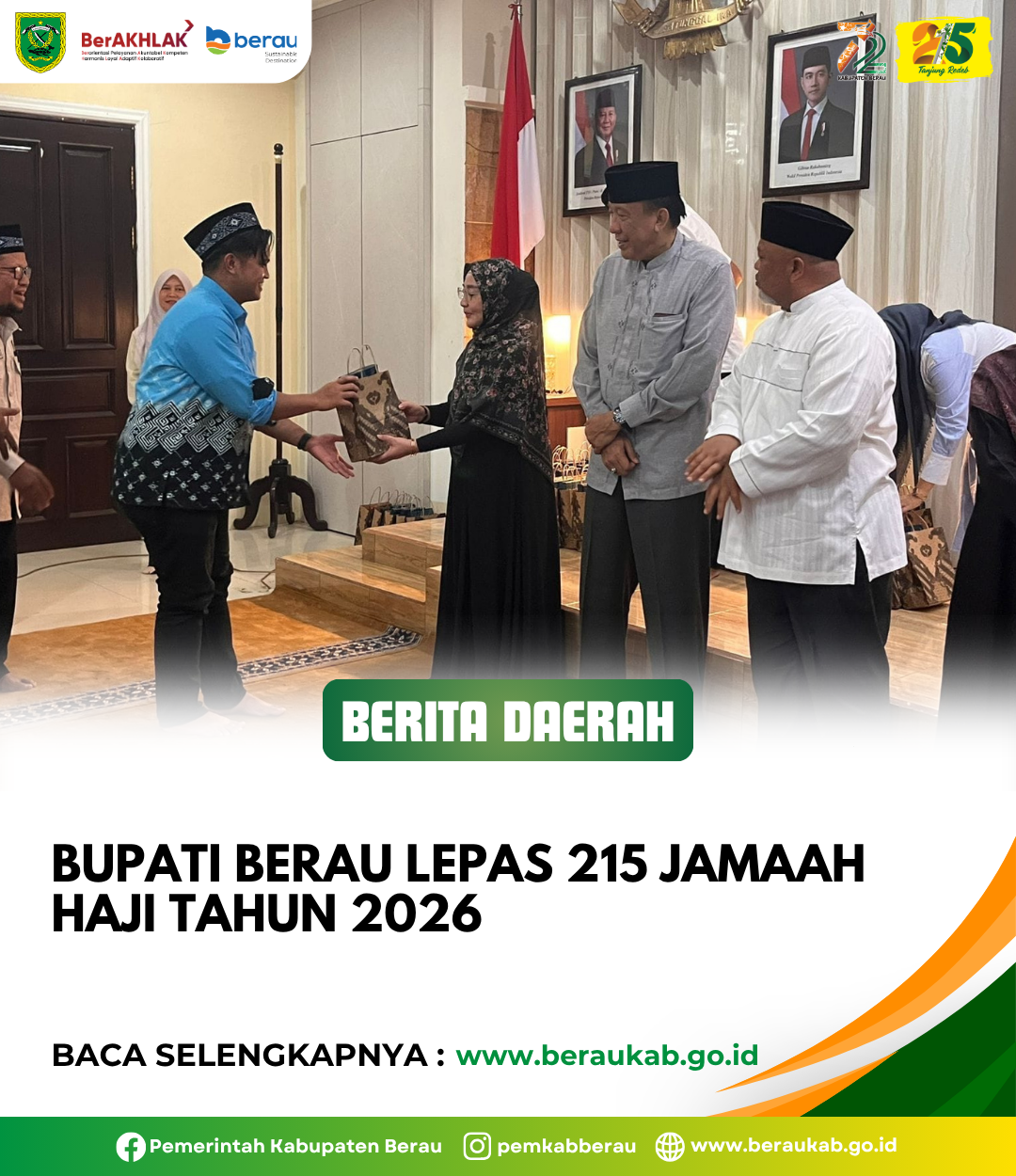 Bupati Berau Lepas 215 Jamaah Haji Tahun 2026
