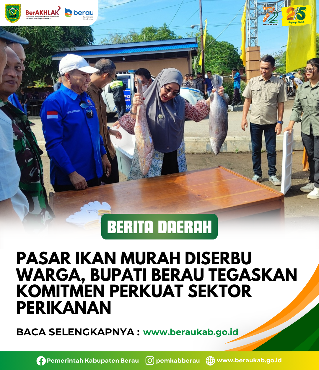 Pasar Ikan Murah Diserbu Warga, Bupati Berau Tegaskan Komitmen Perkuat Sektor Perikanan.