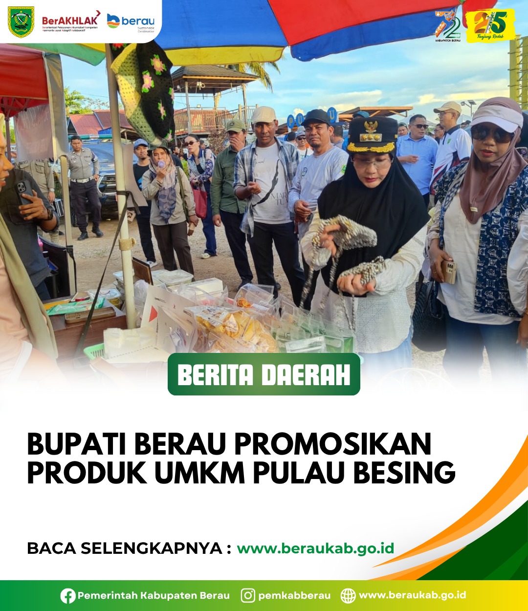 Bupati Berau Promosikan Produk UMKM Pulau Besing