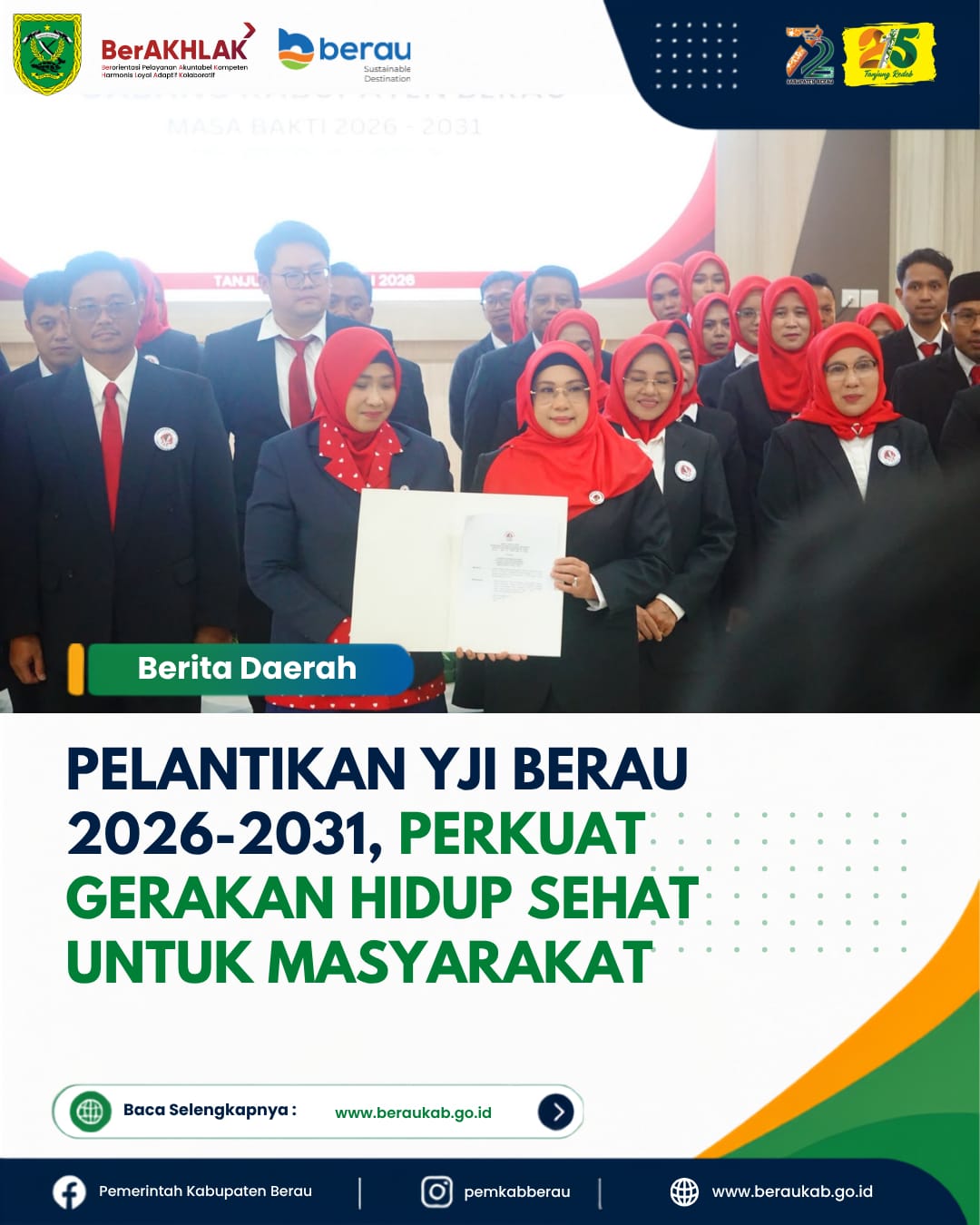 Pelantikan YJI Berau 2026-2031, Perkuat Gerakan Hidup Sehat untuk Masyarakat