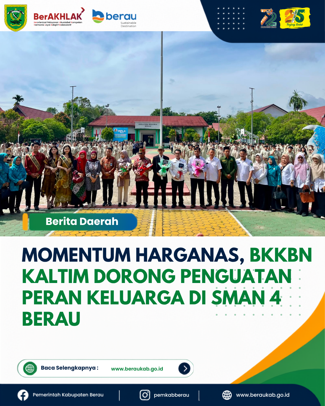 Momentum Harganas, BKKBN Kaltim Dorong Penguatan Peran Keluarga di SMAN 4 Berau