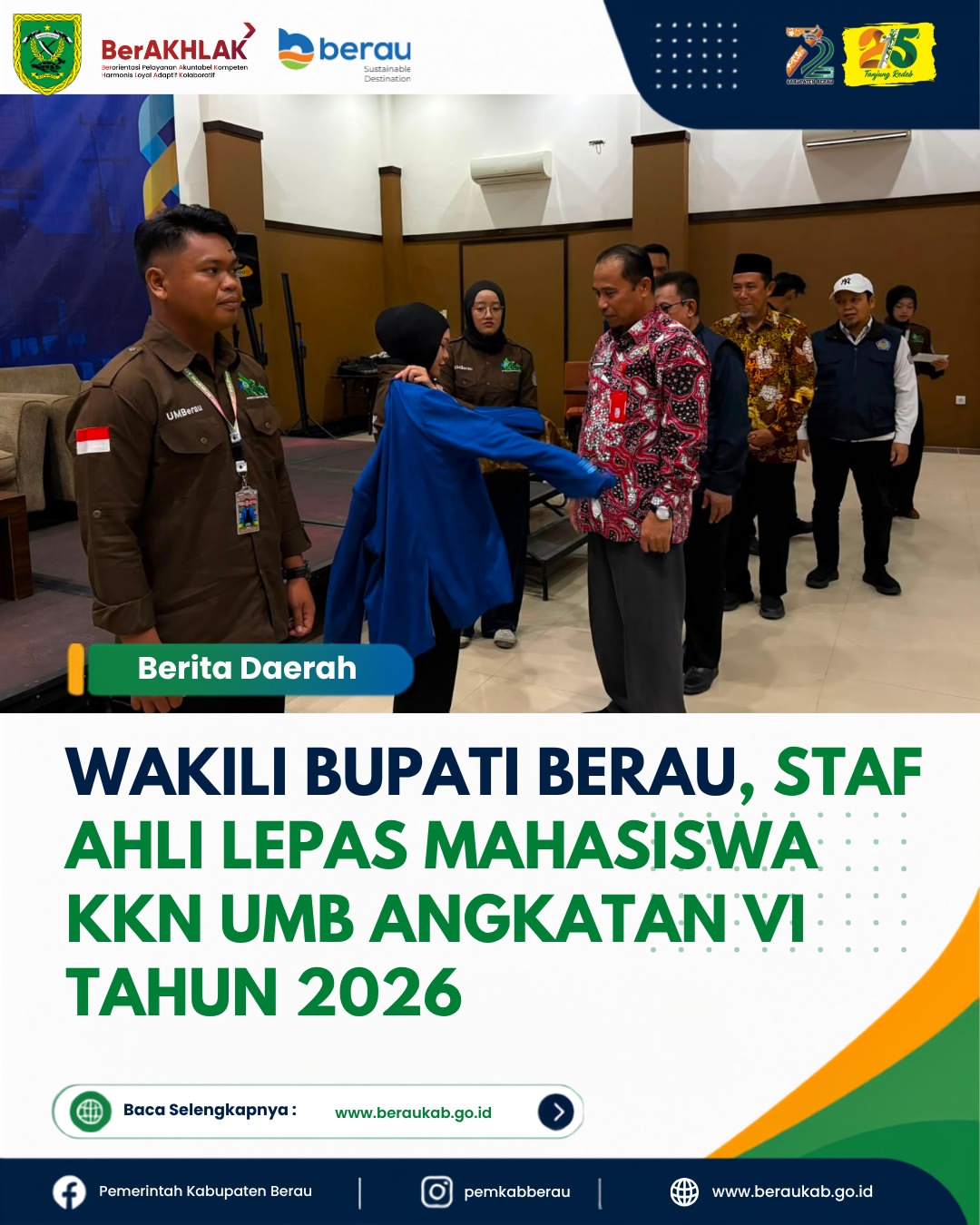 Bupati Berau Lepas Mahasiswa KKN UMB Angkatan VI Tahun 2026