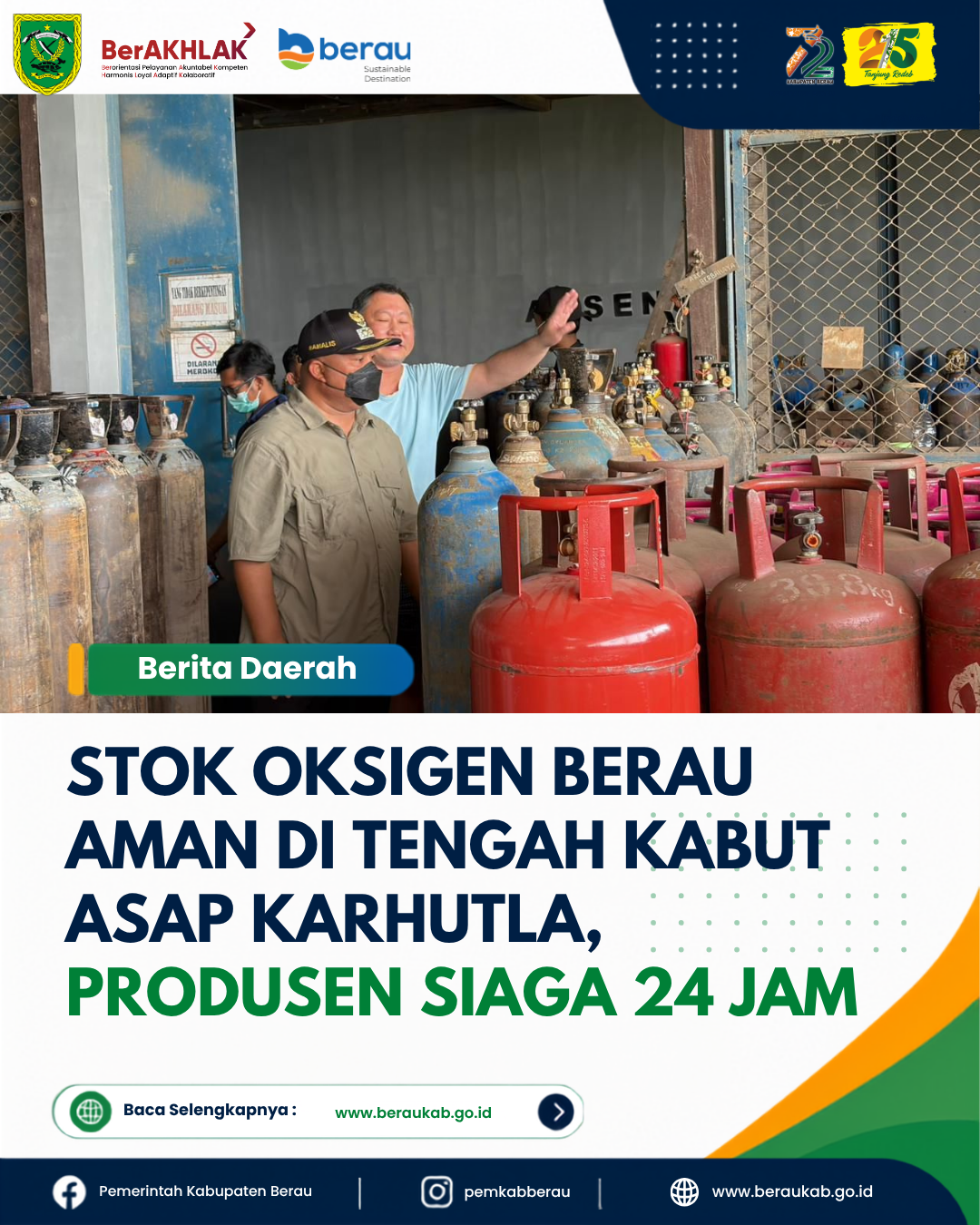 Stok Oksigen Berau Aman di Tengah Kabut Asap Karhutla, Produsen Siaga 24 Jam