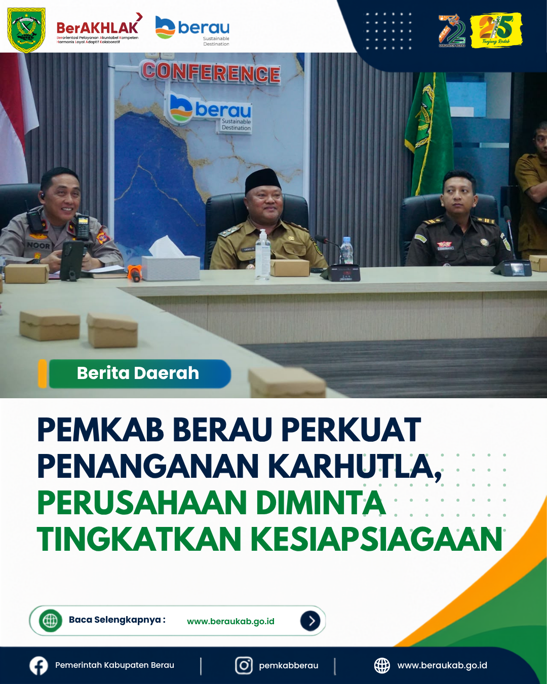 Pemkab Berau Perkuat Penanganan Karhutla, Perusahaan Diminta Tingkatkan Kesiapsiagaan