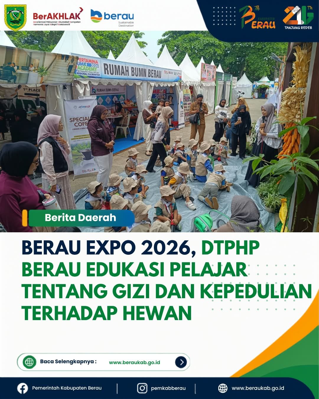 Berau Expo 2026, DTPHP Berau Edukasi Pelajar tentang Gizi dan Kepedulian terhadap Hewan.